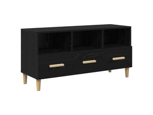 Meuble tv coloris noir 102 cm   