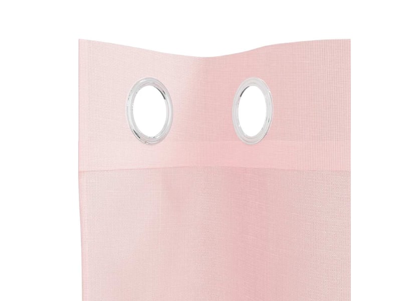  Lot de 2 rideaux en voile, voilages avec œillets rose clair 140x300 cm cf44406  - Conforama E