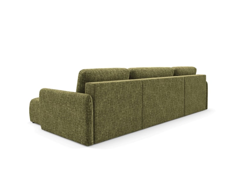  Canapé d'angle convertible livello u vert olive  - Conforama C