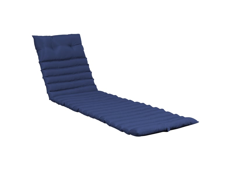  Lot de 2 coussins de chaise longue d'extérieur en polyester bleu, avec sangles de fixation réglables  - Conforama E