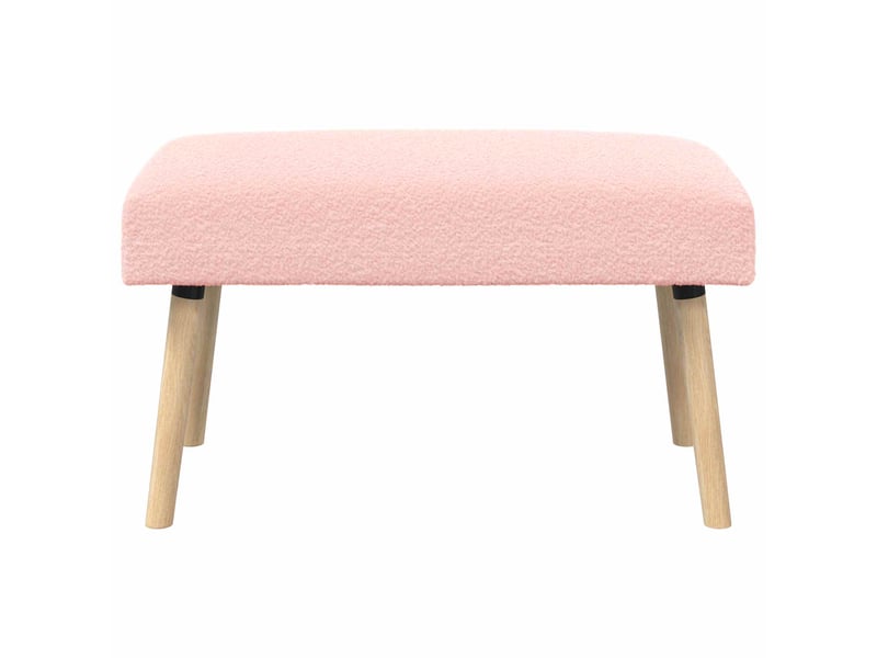 Banc rembourré, banc de lit, banc uni rose 80x40x46 cm bouclé  - Conforama E