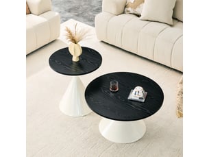 Table basse rond(e) coloris bicolore <strong>HAUSS SPOLE</strong> <strong></strong> - 70 cmx50 cm
