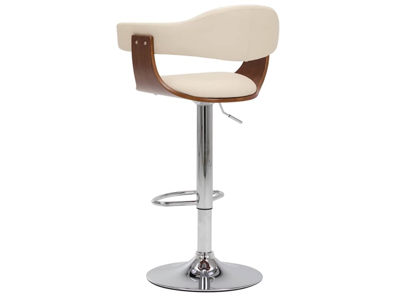 Lot de 2 tabouret de bar, chaise de bar crème bois courbé et similicuir shl85170  - Conforama D