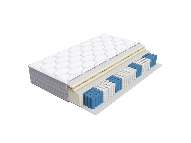  Couchage 140x190 cm, 25 cm d’épaisseur, 7 zones, fermeté h3, blanc  - Conforama A