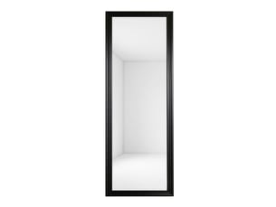 Grand miroir de sol 160x50 cm sur pied inclinable réglable – miroir sur pied moderne en bois massif noir haute définition et anti-distorsion pour chambre et dressing
