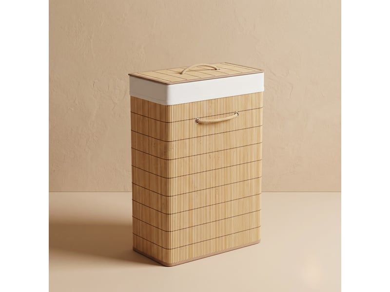  Panier à linge en bambou, 40 x 19 x 57 cm  - Conforama D