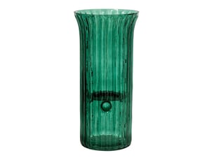 Photophore strié en verre quirin 40cm turquoise