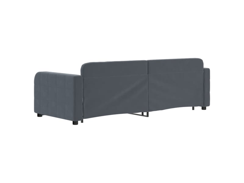  Lit simple- lit adulte -  lit de jour avec gigogne sans matelas gris foncé 80x200 cm  - Conforama D