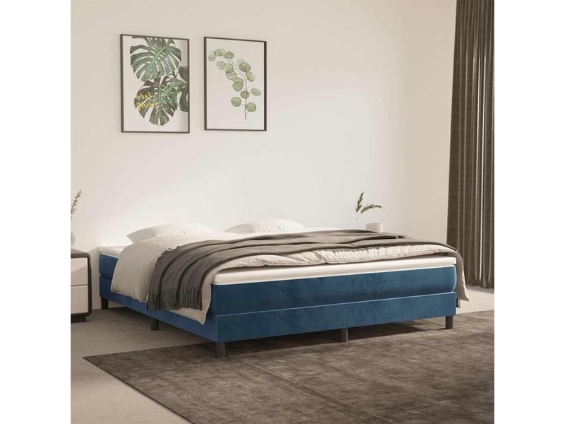  Matelas de lit à ressorts ensachés fermeté moyenne bleu foncé 180x200x20 cm  - Conforama B