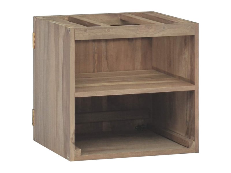  Armoire murale de salle de bain 46x25,5x40 cm bois teck massif  - Conforama D