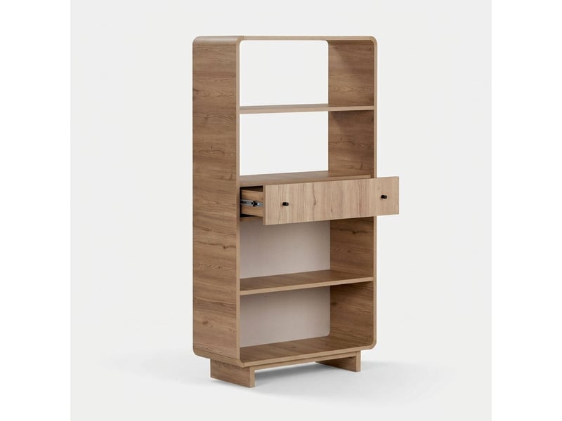  Bibliothèque étagère en bois avec tiroir senza - chêne  - Conforama D