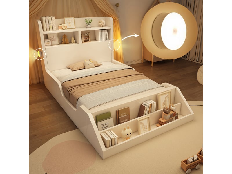  Lit enfant 90x200 cm avec rangement et nuit  - Conforama B