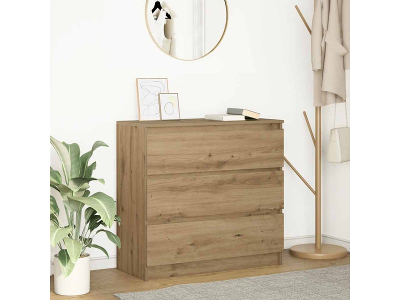  Buffet - bahut - meuble de rangement chêne artisanal 80x35x76 cm bois d'ingénierie  - Conforama B