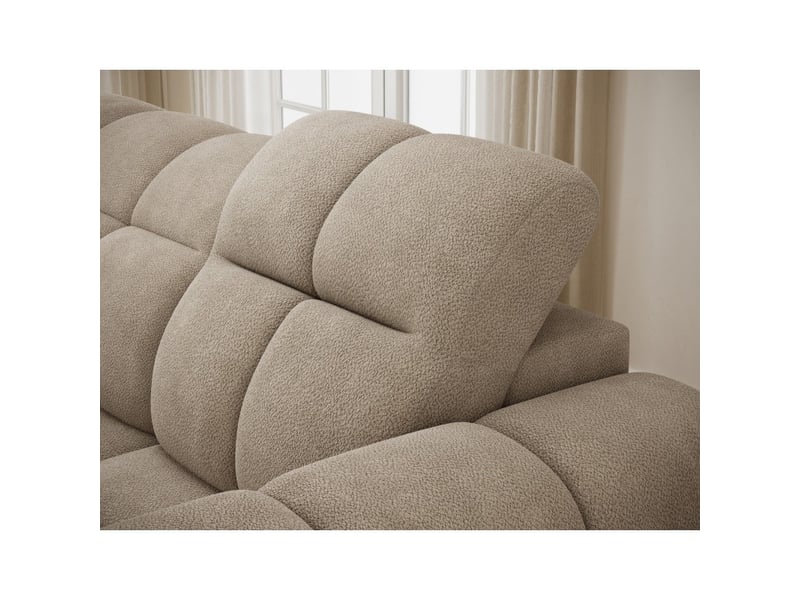  Canapé d'angle électrique fanoti 3 places beige – angle gauche – version 2  - Conforama D