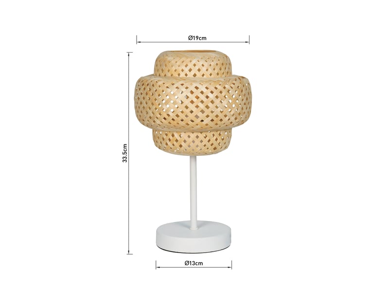 Lampe Bambou 36 cm naturel MANILLE - Conforama I