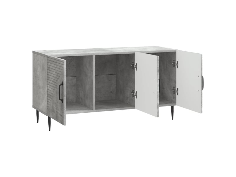  Meuble tv - banc tv - meuble de rangement gris béton 99 x 34,5 x 50 cm bois d'ingénierie  - Conforama E