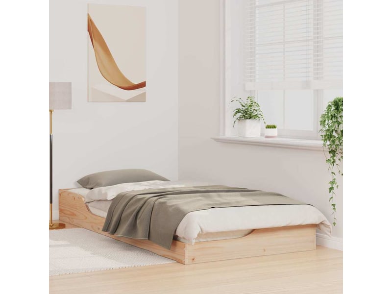  Lit simple- lit adulte -  cadre de lit marron 80 x 200 cm pin massif  - Conforama B