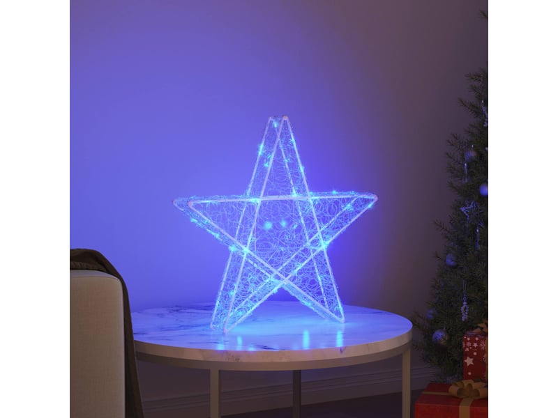  Étoile en 3d 50 led bleu 55 x 53,5 x 10 cm acrylique cf61919  - Conforama C