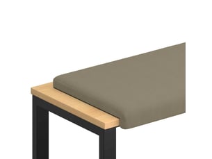Coussin de banc, coussin d'assise, coussin de canapé velours texturé kaki profondeur 35 cm cf53930