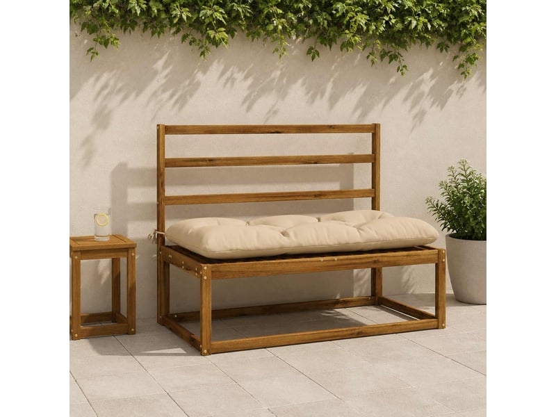 Lot de 2 coussins de banc, coussins d'assise vianen 100 % polyester crème cf57651 - Conforama B