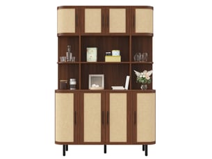 Buffet 8 porte(s) 0 tiroir(s) EVRYAE - 120 cm coloris bois foncé