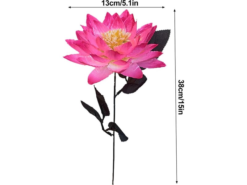  Lotus artificiel noir à tige unique pour la décoration intérieure - lotus noir  - Conforama B