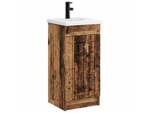 Meuble de salle de bain avec évier bois ancien shl6930