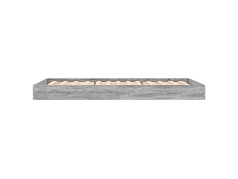  Lit simple- lit adulte -  cadre de lit au sol sonoma gris 80 x 200 cm bois d'ingénierie  - Conforama D