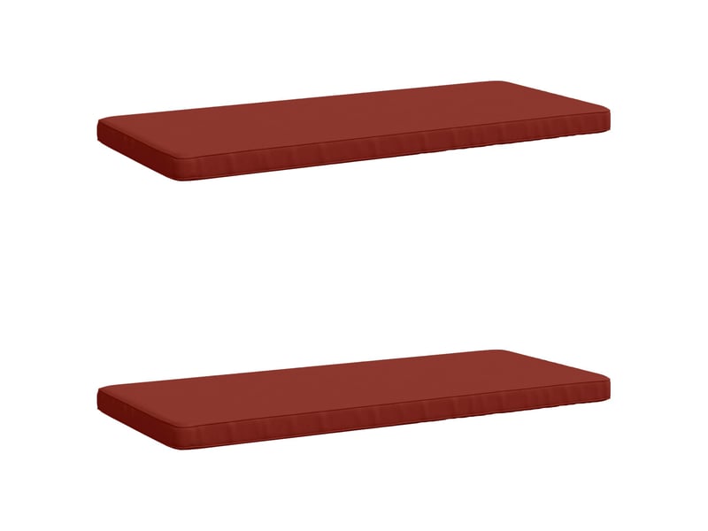 Lot de 2 coussins de banc, coussins d'assise vught 100 % polyester rouge cf58101 - Conforama A