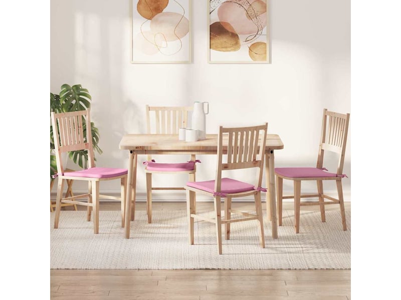 Lot de 4 coussins de siège, coussins décoratifs tissu rose 40 x 40 x 3 cm cf60025 - Conforama B