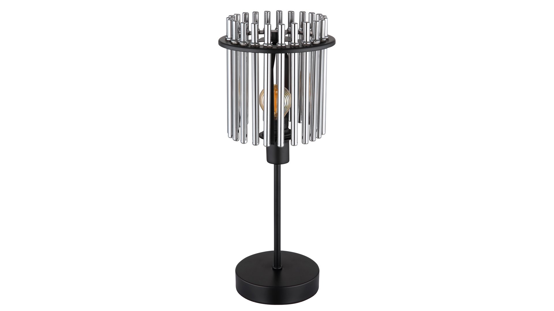 CONFORAMA Lampe Métal et verre 37.5 cm noir BOSTON