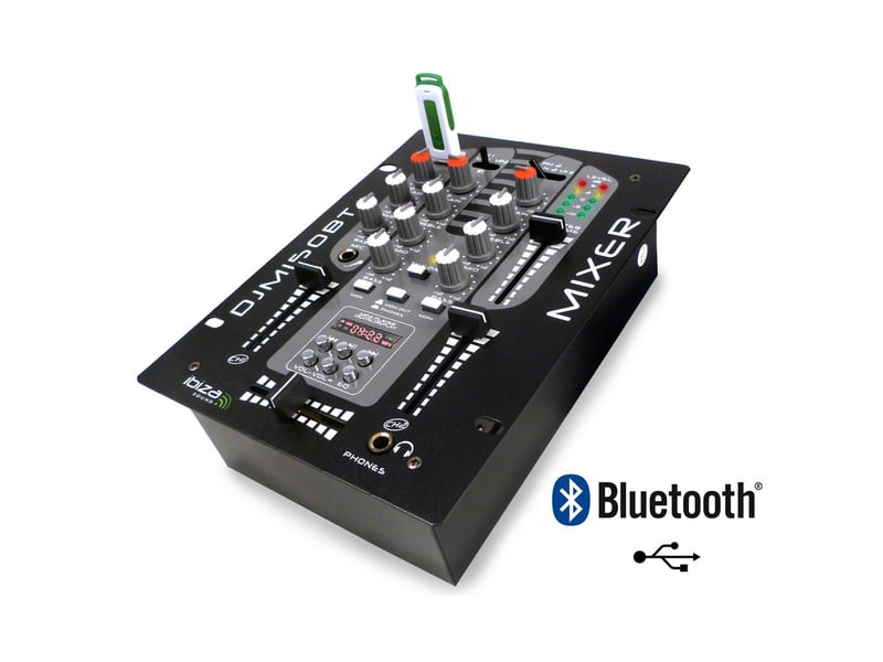  Table de mixage 2 voies - 5 canaux djm-150-usb-bt  - Conforama B