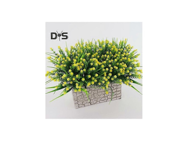 Fleur artificielle écologique à 5 branches, en plastique imperméable et durable, imitation gypsophile.violet - Conforama B
