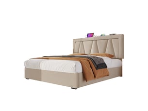 Lit simple 140x200 cm    coloris beige