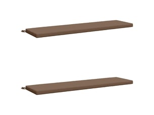 Lot de 2 coussins de banc, coussins d'assise soest 100 % polyester taupe cf57470