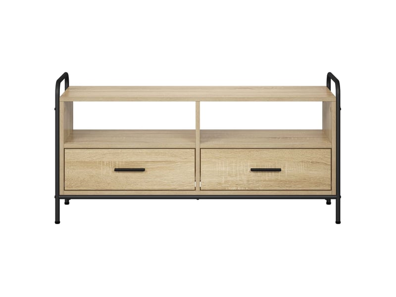  Meuble tv moderne, banc tv 67,5x33x50 cm chêne sonoma bois d'ingénierie shl7198  - Conforama D