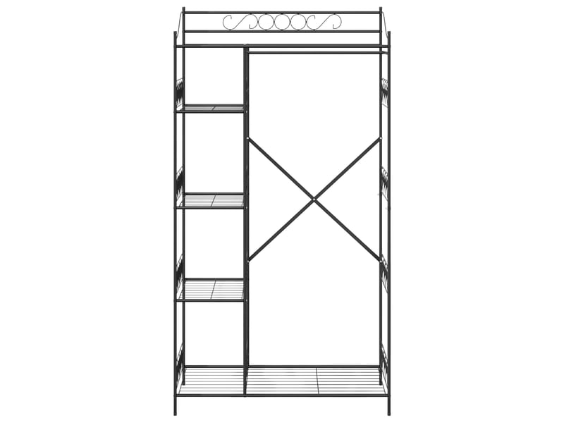 Armoire ouverte noir 101x43x188 cm acier  - Conforama E