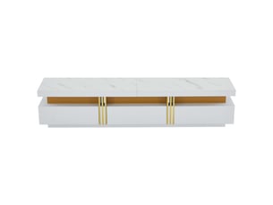 Meuble tv coloris blanc 200 cm   