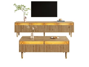 Meuble tv coloris naturel 178 cm OKWISH  