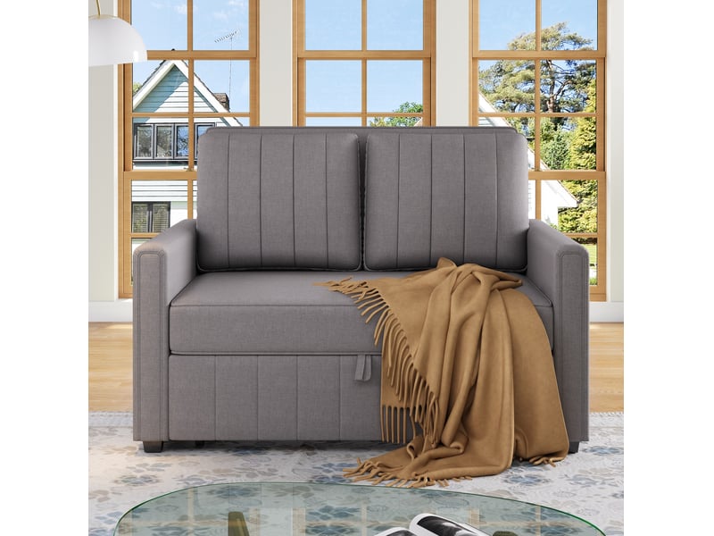  Canapé-lit convertible modenvie 2 places gris antique dossier réglable 127 x 75 x 94 cm  - Conforama D