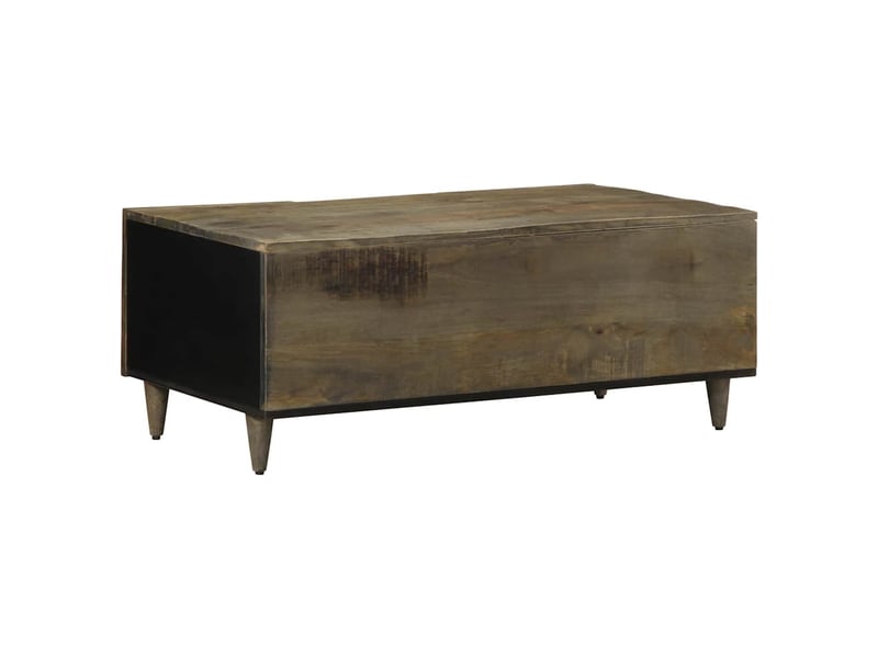  Table basse - table de salon - table à thé gris clair 100x54x40 cm bois massif de manguier  - Conforama E