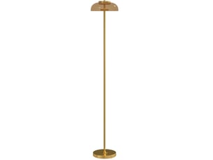 Lampadaire led 25x25x134 cm lumière chaude 3000 k interrupteur au pied métal laiton antique