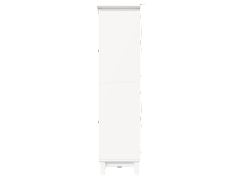  Armoire à vin led connectée par appli – 180,5x120x40 cm, 3 tiroirs, porte-verres, range-bouteilles, noirblanc  - Conforama D