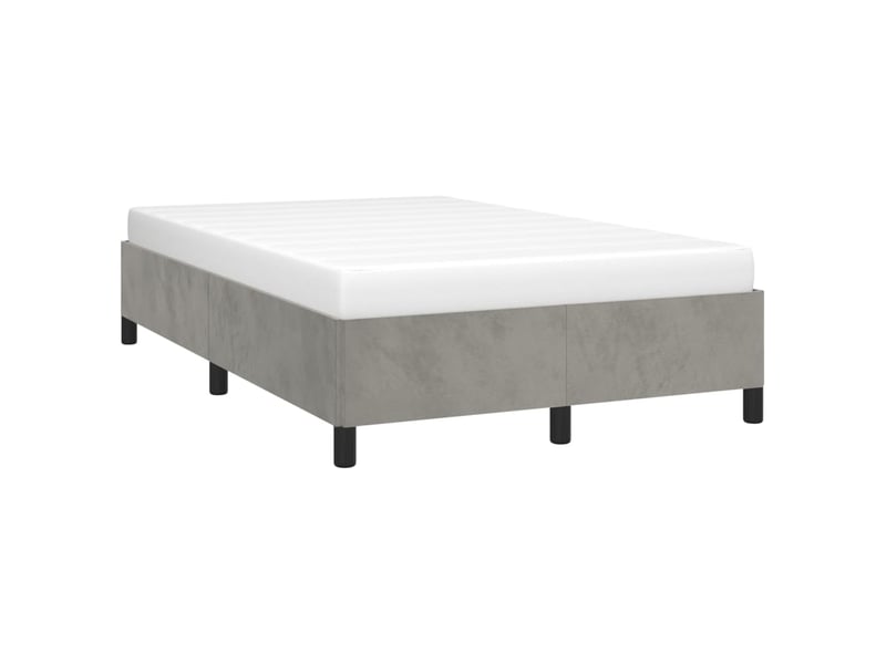  Lit double- lit adulte -  cadre de lit sans matelas gris clair 120x190 cm velours  - Conforama C