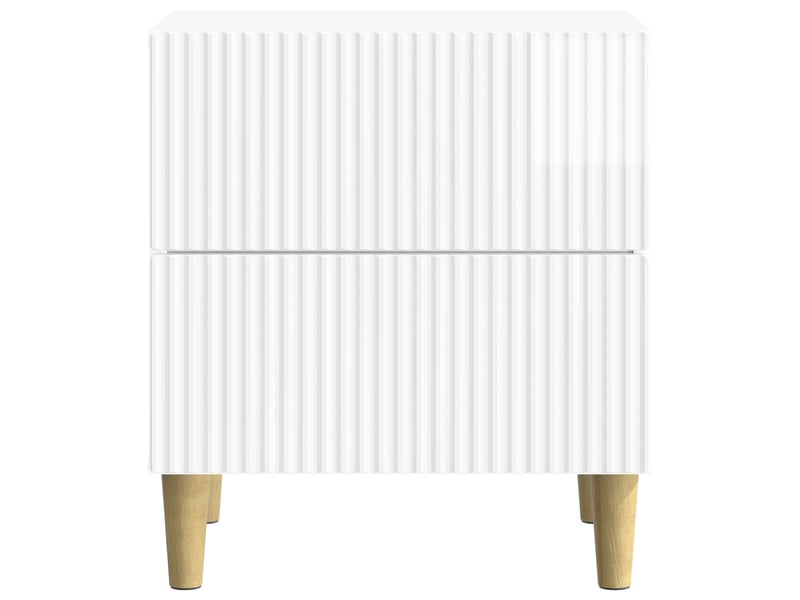 Table de chevet - cabinet de chevet - table de nuit blanc brillant 43 x 34,5 x 48 cm - Conforama D