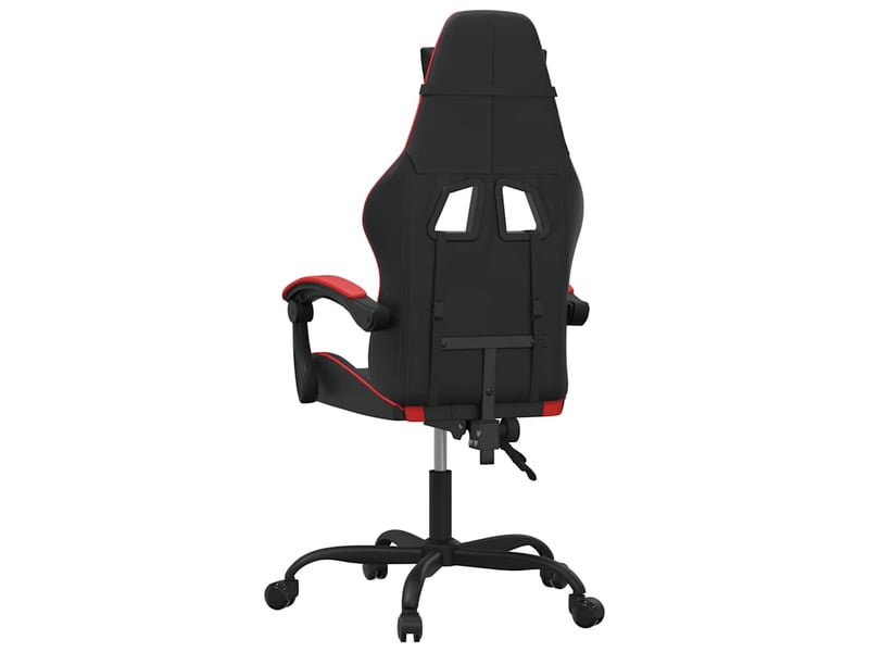 Chaise de jeu, chaise gaming, fauteuil de jeu noir et rouge similicuir cf27797 - Conforama E