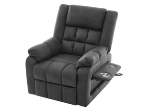Fauteuil releveur électrique,87x96x103 cm,avec massage et chaleur,tissu technique,gris