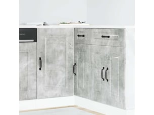 Meuble de rangement, armoire de cuisine kalmar gris béton bois d'ingénierie shl7989