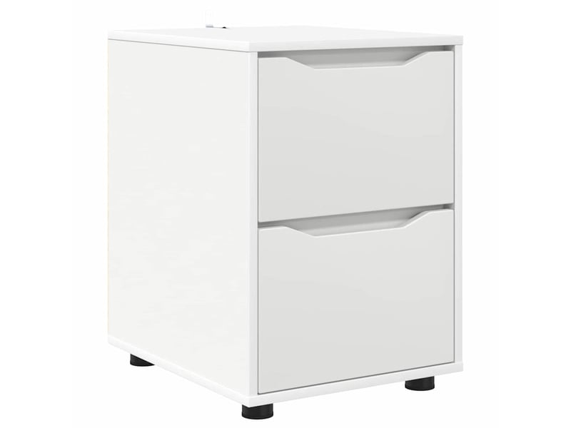  Armoire de rangement, commode de rangement 40 x 48 x 57 cm bois d'ingénierie blanc  - Conforama A