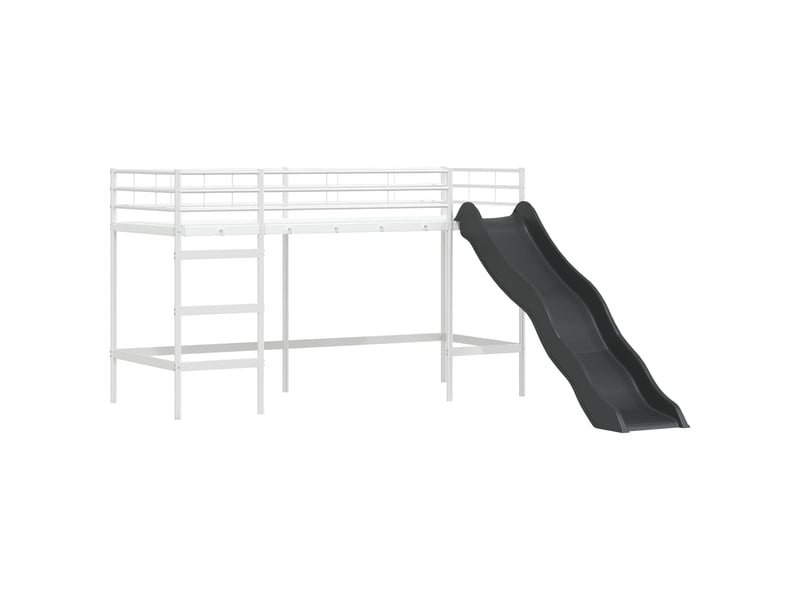 Cadre de lit superposé pour enfants - lit jeune blanc et noir 90 x 190 cm - Conforama E